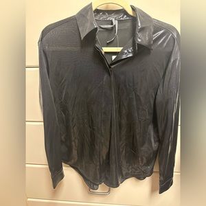 NWT - Anthropologie - Shine Shirt - black - size M